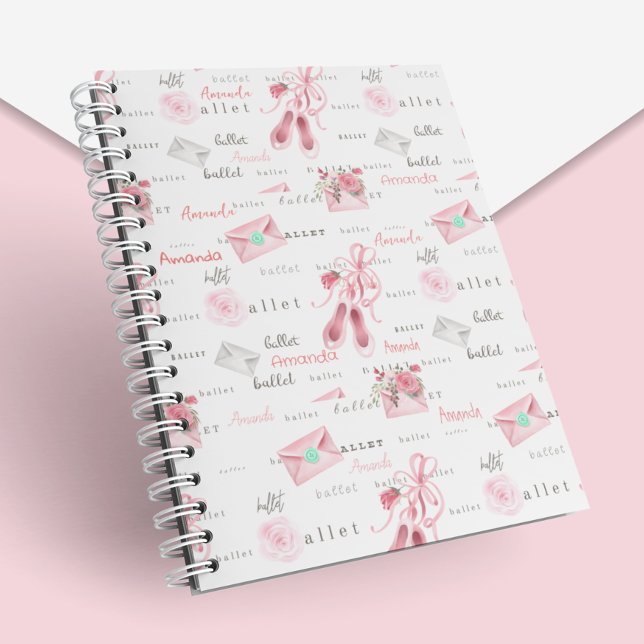 Personalised Ballerina Ballet Name  Notebook (Creator Uploaded)