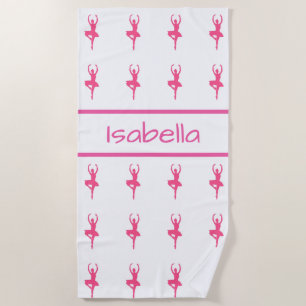 Personalised Ballerina Beach Towel