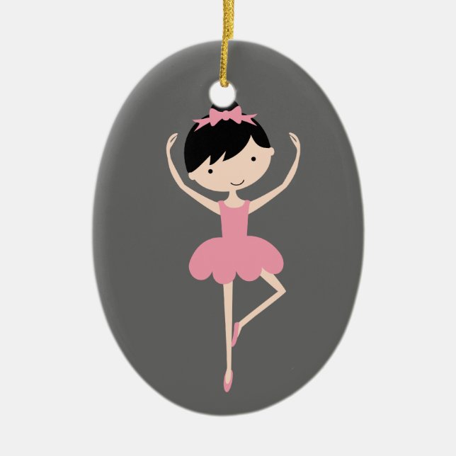 Personalised Ballerina Christmas Ornament (Front)
