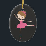 Personalised Ballerina Christmas Ornament<br><div class="desc">This super cute ballerina ornament makes a great holiday keepsake for your child, just change the template text and change the background colours if you want and you're all set! If you need help or have something else in mind, just click on the contact link above to send the designer...</div>