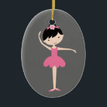 Personalised Ballerina Christmas Ornament<br><div class="desc">This super cute ballerina ornament makes a great holiday keepsake for your child, just change the template text and change the background colours if you want and you're all set! If you need help or have something else in mind, just click on the contact link above to send the designer...</div>