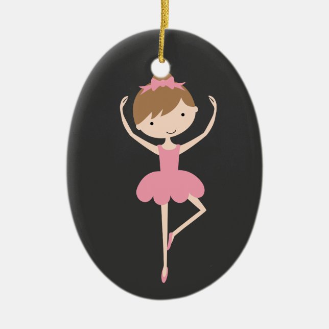 Personalised Ballerina Christmas Ornament (Front)