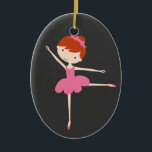 Personalised Ballerina Christmas Ornament<br><div class="desc">This super cute ballerina ornament makes a great holiday keepsake for your child, just change the template text and change the background colours if you want and you're all set! If you need help or have something else in mind, just click on the contact link above to send the designer...</div>
