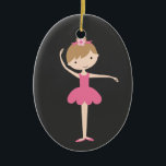 Personalised Ballerina Christmas Ornament<br><div class="desc">This super cute ballerina ornament makes a great holiday keepsake for your child, just change the template text and change the background colours if you want and you're all set! If you need help or have something else in mind, just click on the contact link above to send the designer...</div>