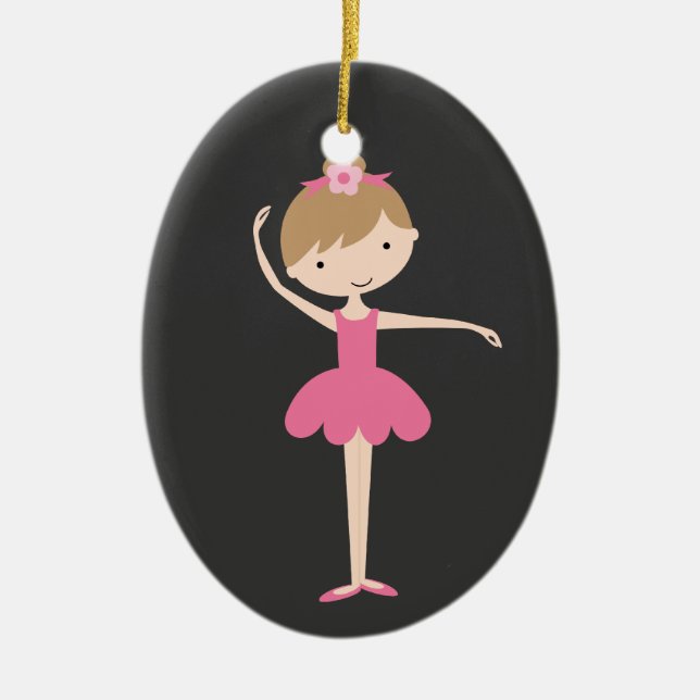 Personalised Ballerina Christmas Ornament (Front)