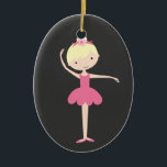 Personalised Ballerina Christmas Ornament<br><div class="desc">This super cute ballerina ornament makes a great holiday keepsake for your child, just change the template text and change the background colours if you want and you're all set! If you need help or have something else in mind, just click on the contact link above to send the designer...</div>