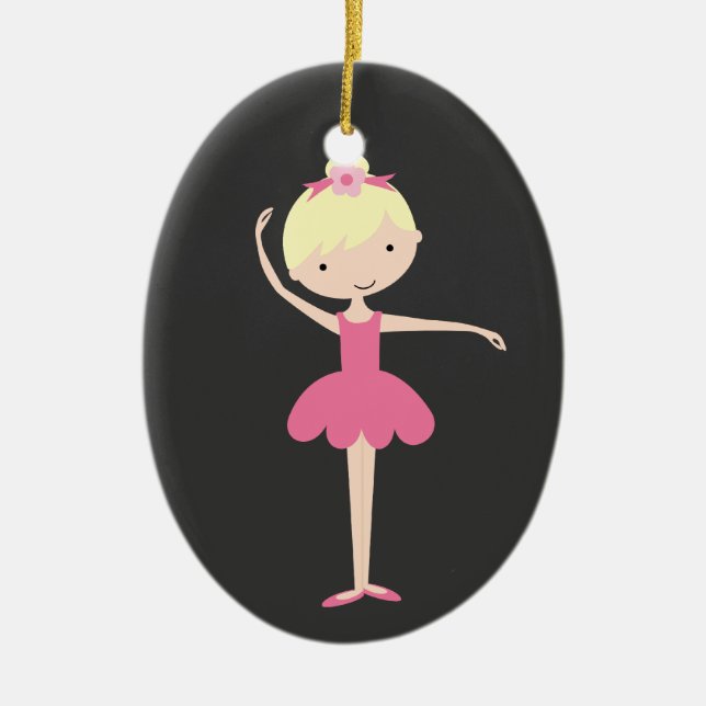 Personalised Ballerina Christmas Ornament (Front)