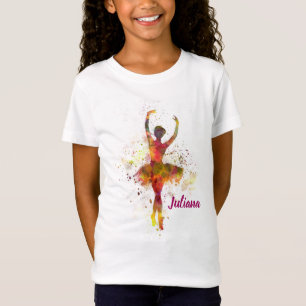 Personalised Ballerina Dance Girls Pretty T-shirt