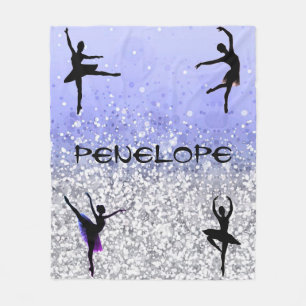 Personalised Ballerina Dancer Fleece Blanket