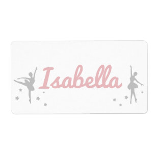 Personalised Ballerina Dancer Sticker Name