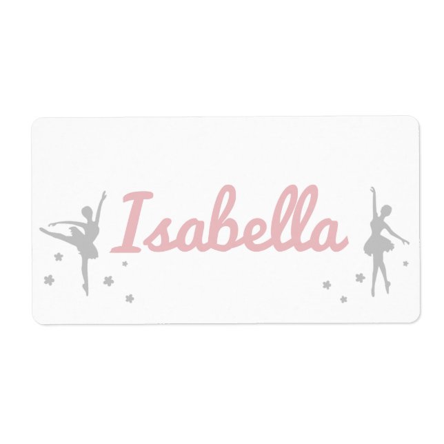 Personalised Ballerina Dancer Sticker Name (Front)