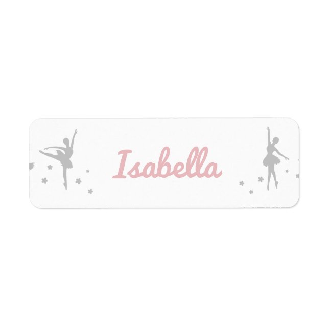 Personalised Ballerina Dancer Sticker Name (Front)