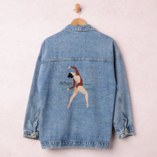Personalised Ballerina Gift Postcard Denim Jacket
