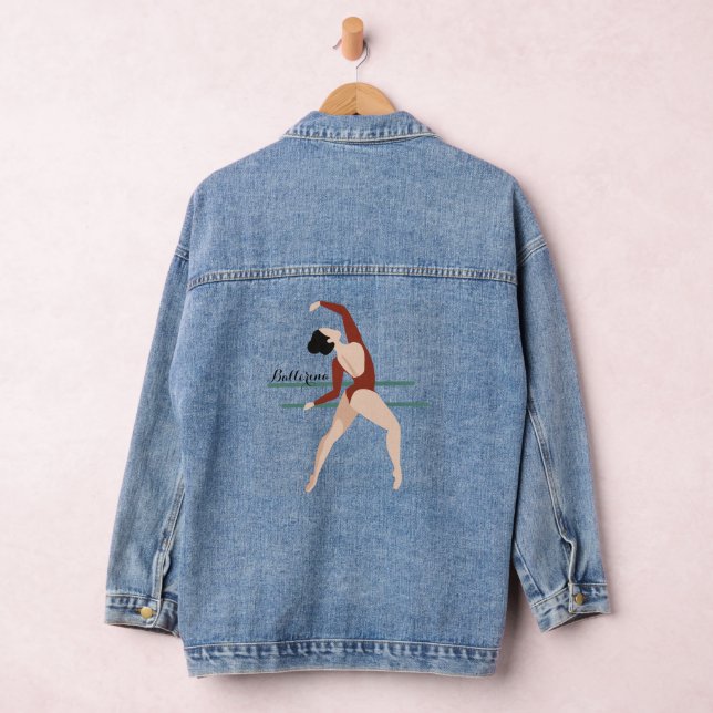 Personalised Ballerina Gift Postcard Denim Jacket (Hangar)