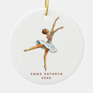 Personalised Ballerina Little Girl Sugarplum Fairy Ceramic Tree Decoration