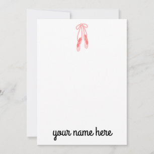 Personalised Ballerina Notecards for Girls