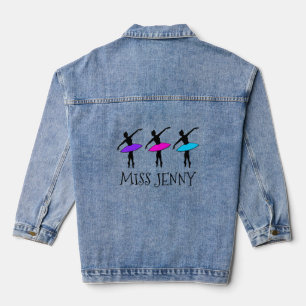 Personalised Ballerina Pointe Ballet Dance Teacher Denim Jacket