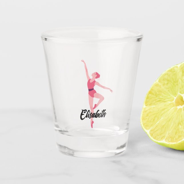 Personalised Ballerina Shot Glass – Custom Name  (Front)