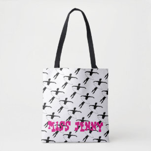 Personalised Ballet Ballerina Pointe Dance Teacher Tote Bag
