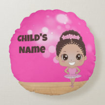 Personalised Ballet Beauty Round Pillow