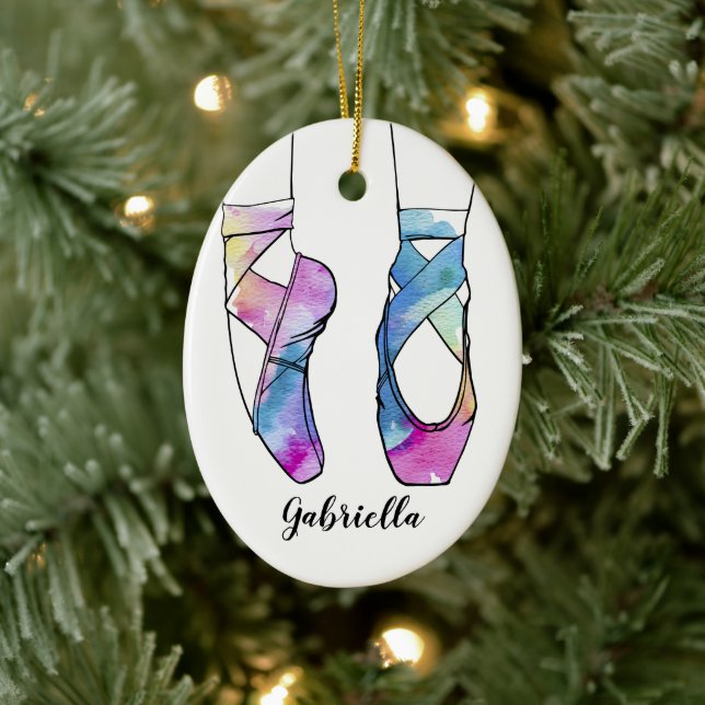 Personalised Ballet Christmas Ceramic Tree Decoration (Tree)