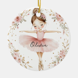 Personalised Ballet Girl Ceramic Tree Decoration