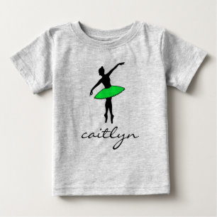 Personalised Ballet Little Ballerina Dance Dancer Baby T-Shirt