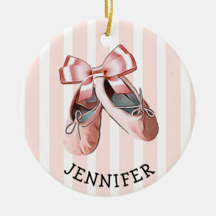 Personalised Ballet Slippers Christmas Ornament
