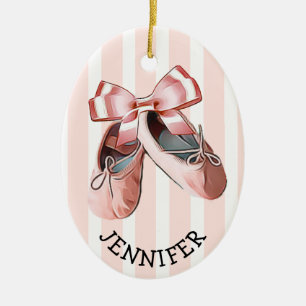 Personalised Ballet Slippers Christmas Ornament