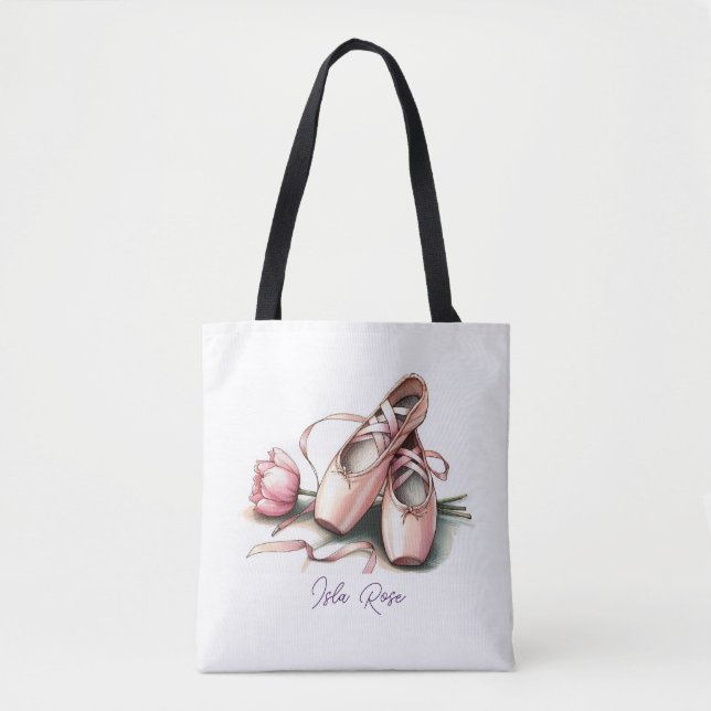 Personalised Ballet Slippers Tote (Front)