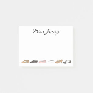 Personalised Ballet Tap Jazz Dance Teacher Gift Post-it Notes