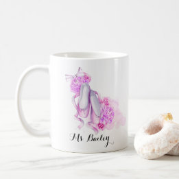 Personalised Ballet Teacher Watercolor Coffee Mug
