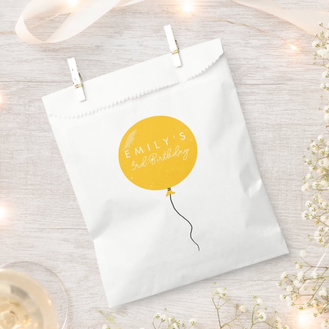 Personalised Balloon Party birthday christening  Favour Bags (Clipped)