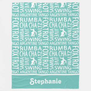 Personalised Ballroom Dancing Fleece Blanket