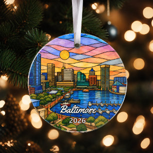 Personalised Baltimore Acrylic Ornament, Custom Ma Ornament