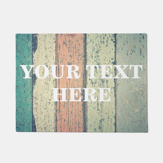 Personalised Bamboo Wood Doormat (Front)