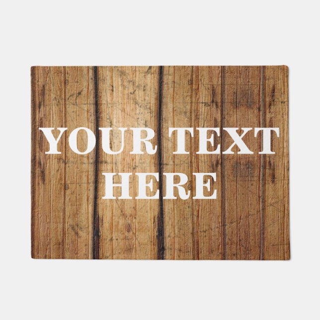 Personalised Bamboo Wood Doormat (Front)