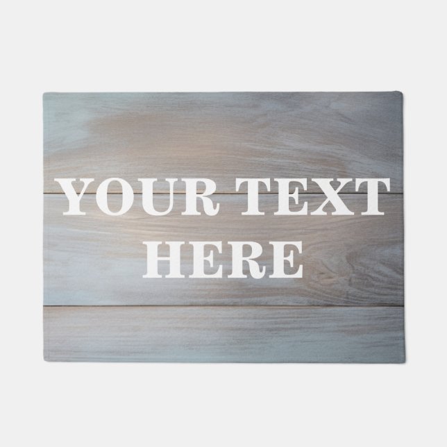 Personalised Bamboo Wood Doormat (Front)