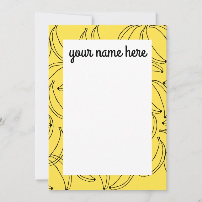 Personalised Bananas Notecards (Front)