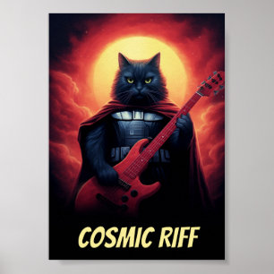 Personalised Band Room Poster   Funny Sci-Fi Cat