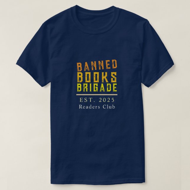 Personalised Banned Book Typography Bold Statement T-Shirt (Design Front)