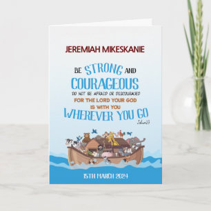 Personalised Baptism Gift For Boy Poster Card