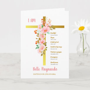 Personalised Baptism Gift For Girl Card