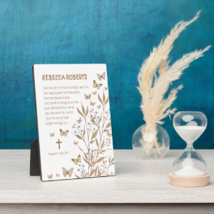 Personalised Baptism Gift For Girl Plaque