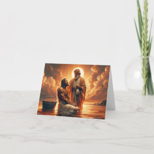 Personalised Baptism-Jesus being baptised by John  Card