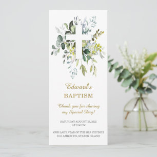 Personalised  Baptism Prayer Card