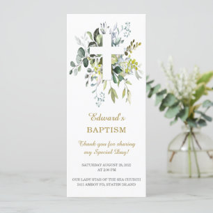 Personalised  Baptism Prayer Card