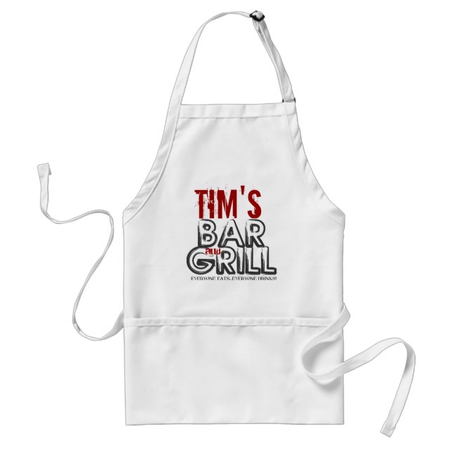 Personalised Bar and Grill Apron (Front)