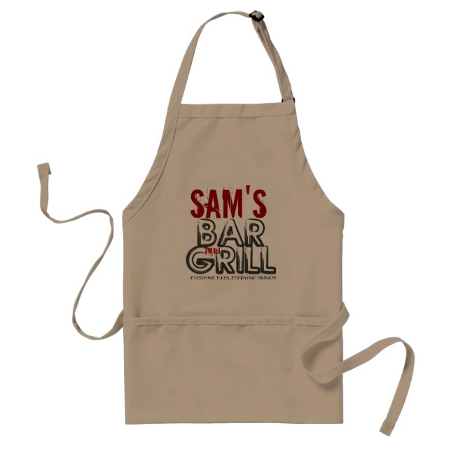 Personalised Bar and Grill Apron (Front)