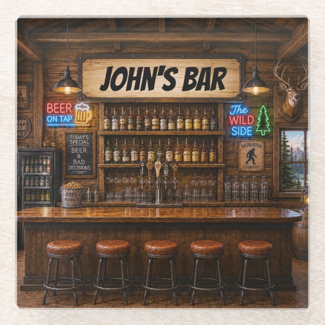 Personalised Bar Coasters (Front)